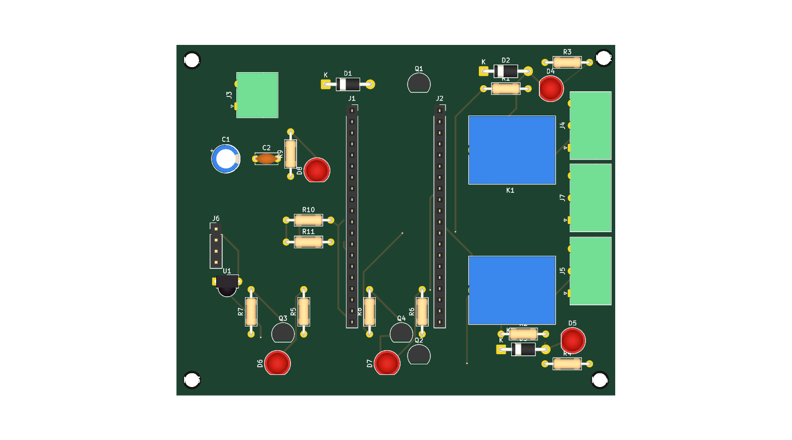STM32 Bluepill IO-Carrier Leerplatine THT handlötbar Relais GPIO Trägerboard