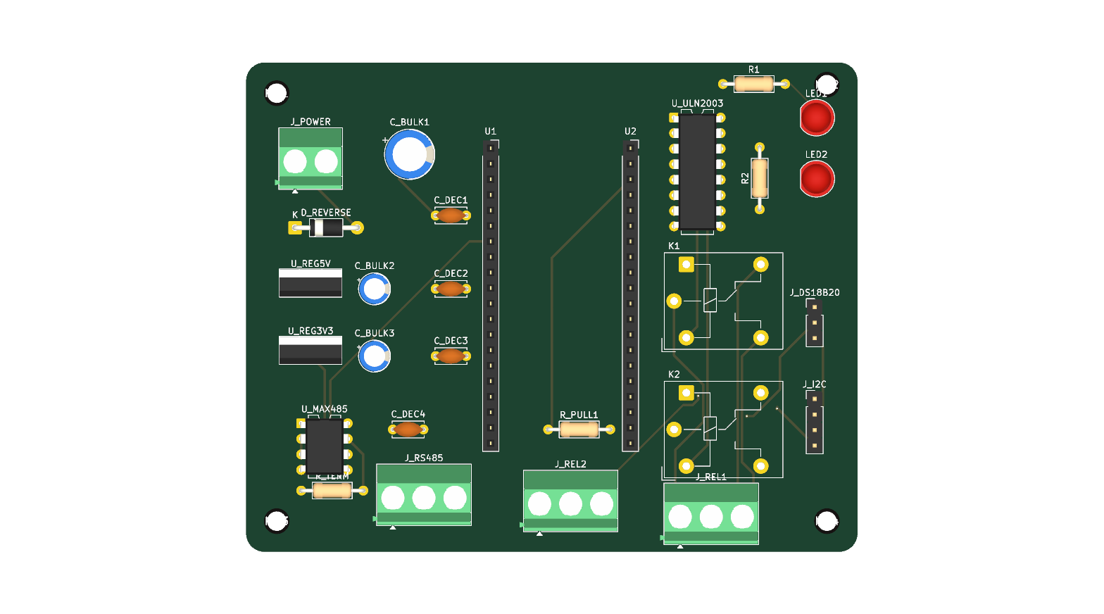 STM32 Bluepill SmartNode RS485 Traegerplatine 2 Relais Bus Leerplatine THT