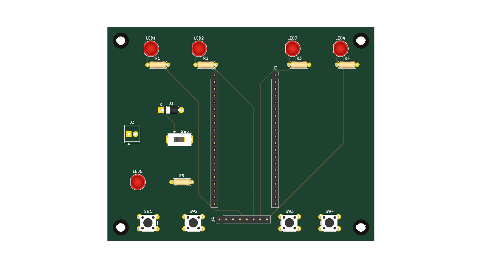 STM32 Bluepill Lernplatine LEDs Taster Widerstaende Loeten lernen Leerplatine TH
