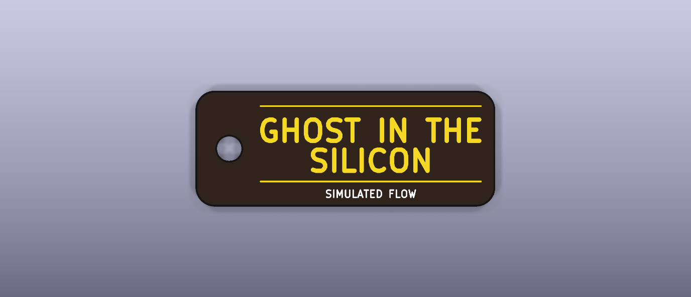 PCB Kunst Schlüsselanhänger Ghost In The Silicon Platine Gold Schwarz Deko