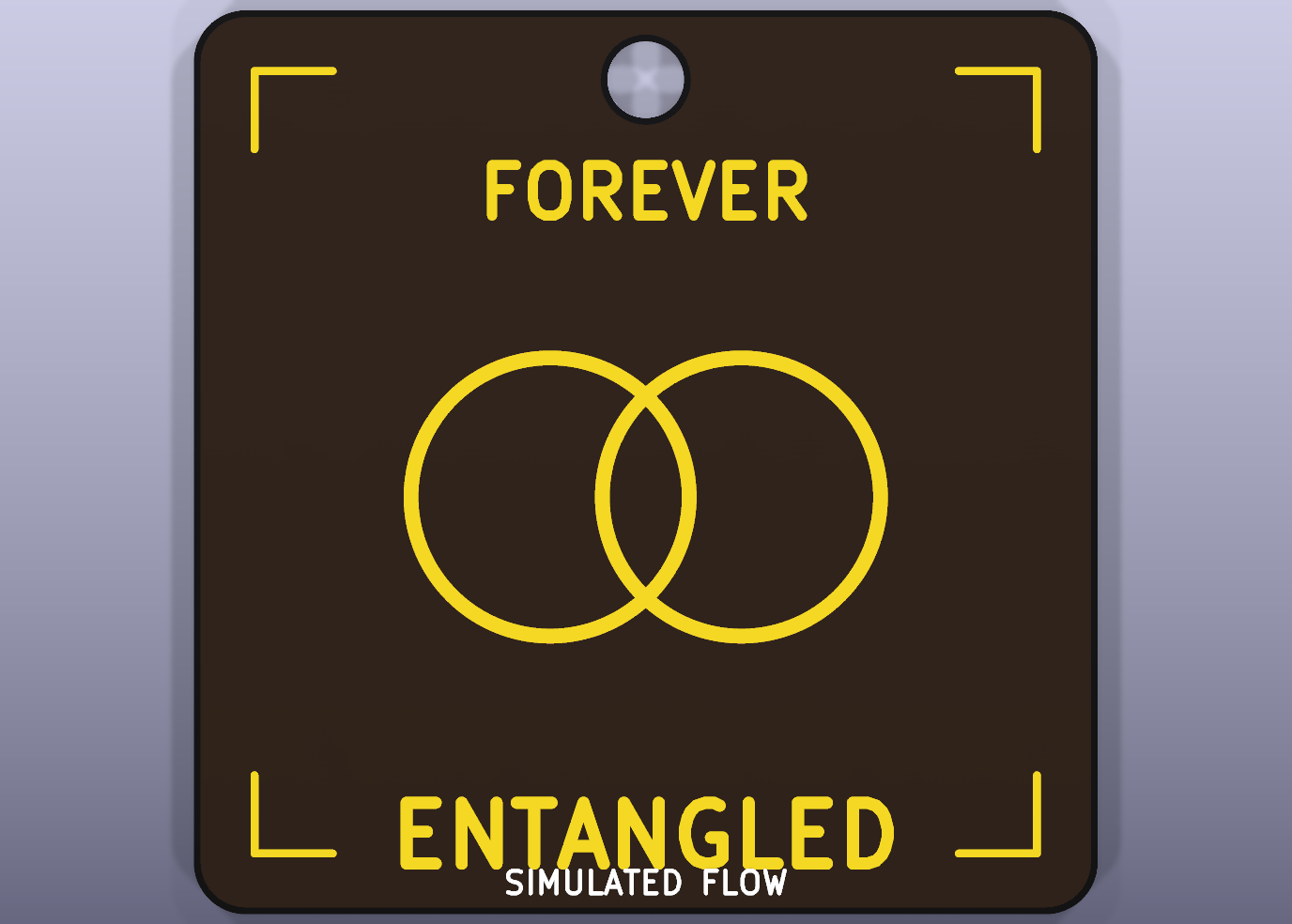PCB Kunst Wandkachel Forever Entangled verschlungene Ringe Liebe Gold Schwarz