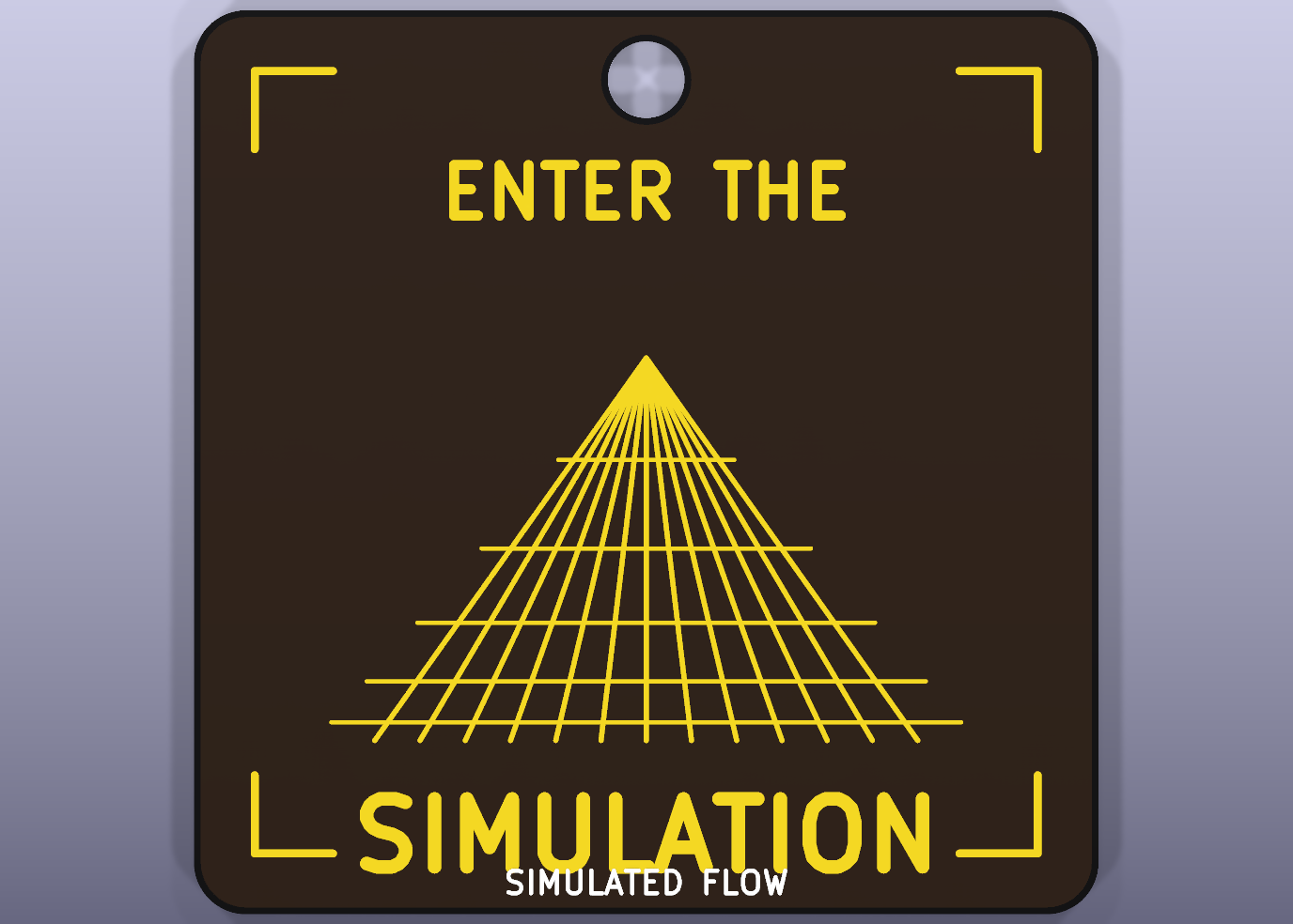 PCB Kunst Wandkachel Enter The Simulation Matrix Platine Gold Schwarz Deko