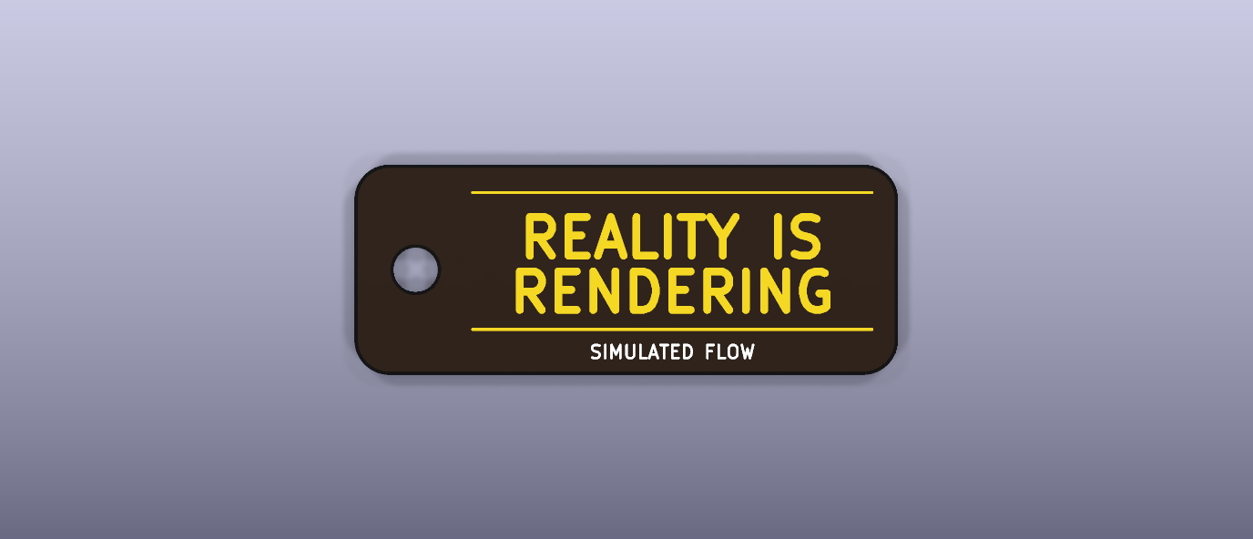 PCB Kunst Schlüsselanhänger Reality Is Rendering Platine Gold Schwarz Deko