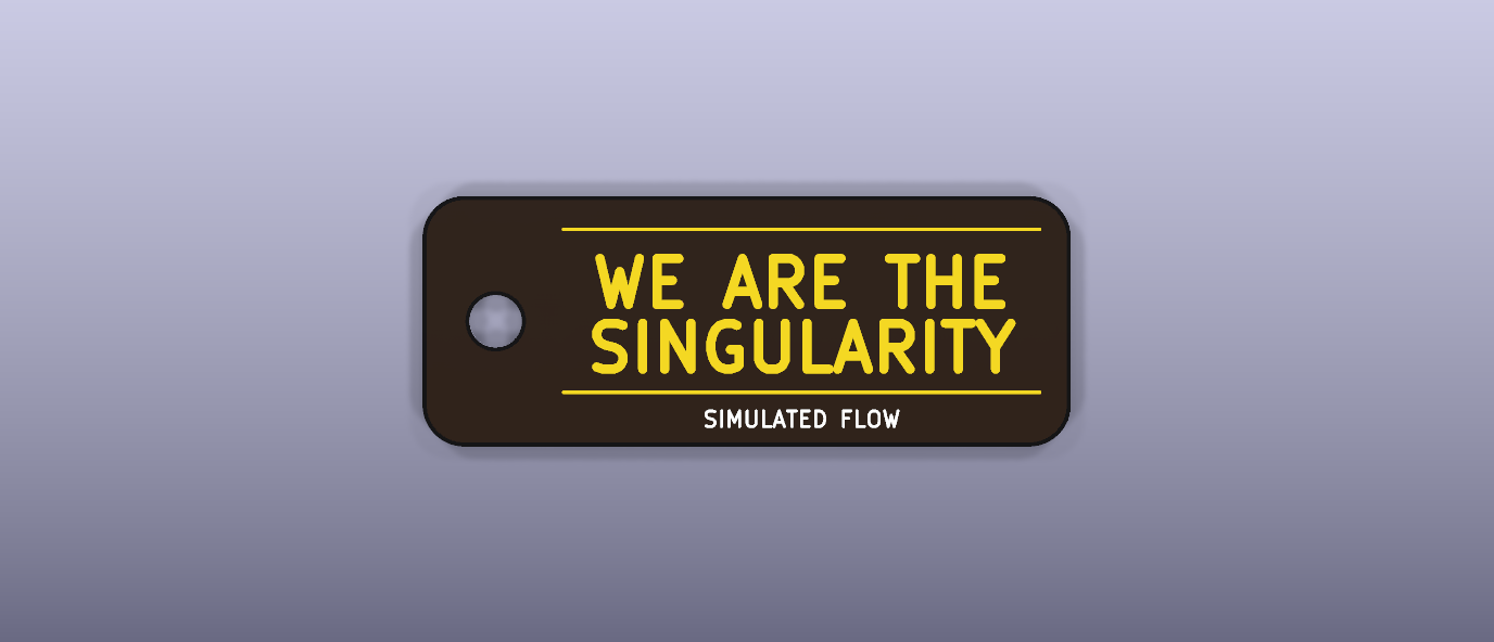 PCB Kunst Schlüsselanhänger We Are The Singularity Platine Gold Schwarz Deko