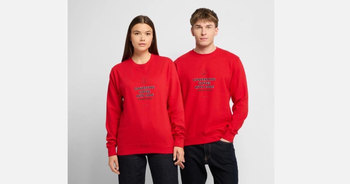 T-Shirt und Pullover mit dem Motiv Converting Coffee Into Code